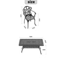 Cushions In Random Colors 7 Piece Set Of Cast Aluminum Patio Furniture With Cushions Yes Dining Set Black Seats 6 Rust Resistant Frame Water Resistant Cushion Garden & Outdoor Complete Patio Sets Aluminium