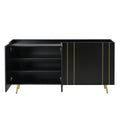 Luxurious Shoe Cabinet With 5 Metal Legs, Modern Tv Stand With 4 Adjustable Shelves For Tvs Up To 70