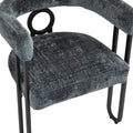 Coolmore Contemporary Designed Chenille Fabric Upholstered Accent Dining Chair Barrel Side Chairs Kitchen Armchair For Living Room Set Of 1 Gray Chenille Gray Primary Living Space Foam Chenille