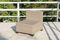 9 Piece Patio Furniture Set, All Weather Boho Outdoor Conversation Set Sectional Sofa With Water Resistant Grey Thick Cushions Beige Pe Rattan Iron Waterproof Fabric