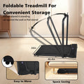 Walking Pad Treadmill Under Desk 2 In 1 Folding Portable Treadmill For Home Office Walking Jogging Machine 240 Lb Capacity Black Indoor Fitness Black Foldable Steel