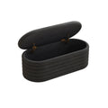 Storage Chenille Ottoman Bench Upholstered Fabric Storage Bench End Of Bed Stool With Safety Hinge For Bedroom, Living Room, Entryway, Closet 40 Inch, Black Black Contemporary Polyurethane Foam