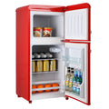 3.5Cu.Ft Compact Refrigerator Mini Fridge With Freezer, Small Refrigerator With 2 Door, 7 Level Thermostat Removable Shelves For Kitchen, Dorm, Apartment, Bar, Office, Red Red Kitchen Modern Abs Steel Q235