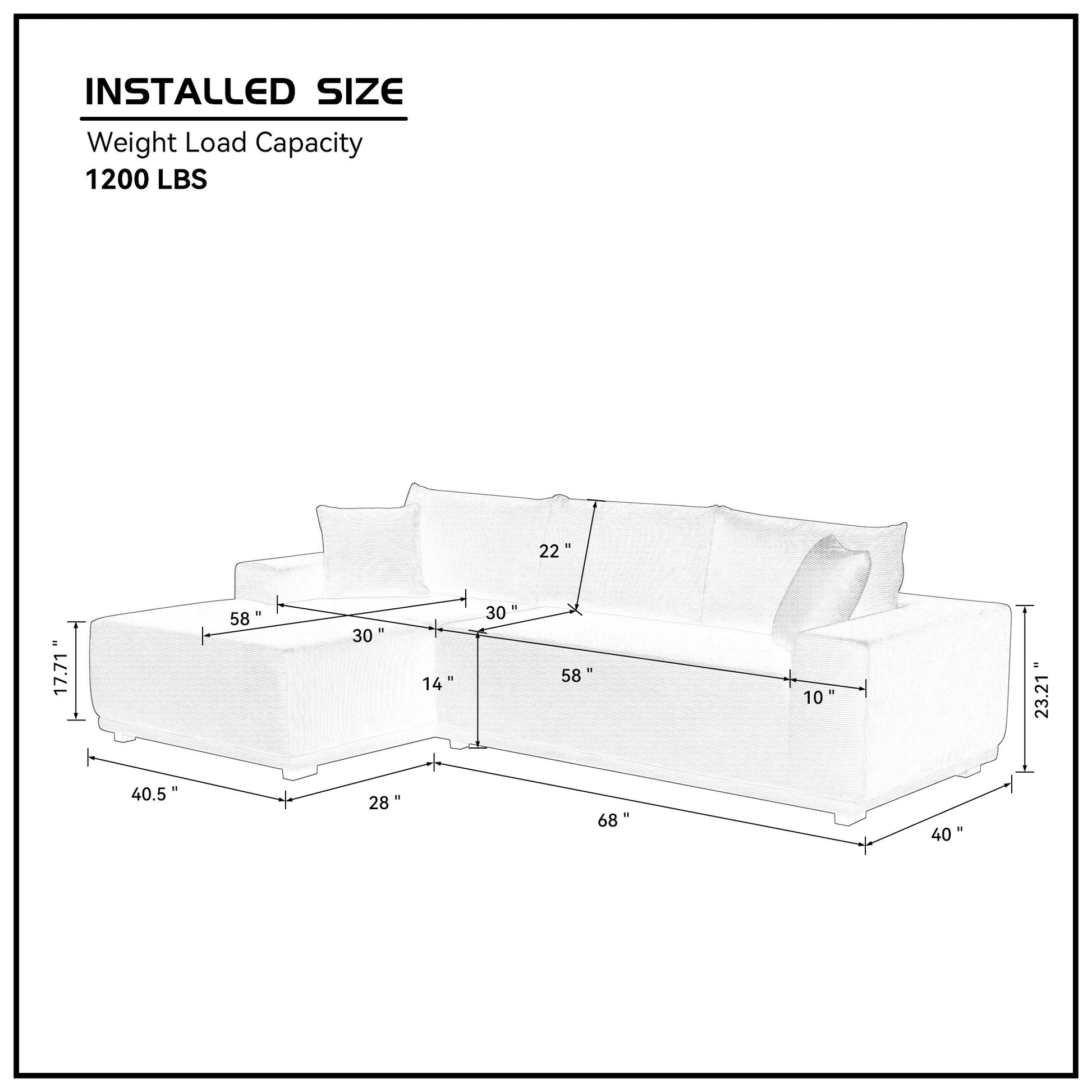 Sectional Couch Covers 2 Pcs L Shape Sectional Sofa Corduroy Couches For Living Room, Bedroom, Salon, 2 Pc Free Combinationincluding Bottom Frame . Grey Gray Corduroy 3 Seat