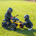 24V Kids Ride On Atv, 3 Wheeler Electric Vehicle, Battery Powered Ride On Motorcycle For Boys Girls With Led Lights, Music, High Low Speed, Soft Start,Without Rc Yellow 3 To 4 Years Plastic Indoor & Outdoor Use