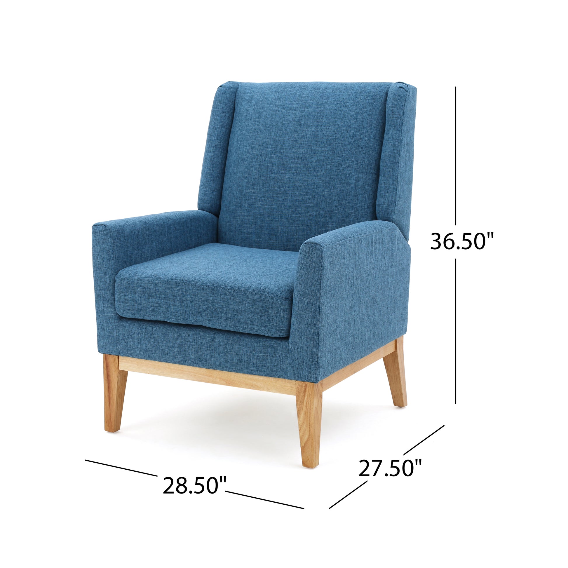 Kd Accent Chair Blue Fabric