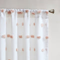 Pom Pom Embellished Curtain Panel Only 1 Pc Panel White Polyester