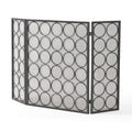 Fire Screen Black Silver Iron