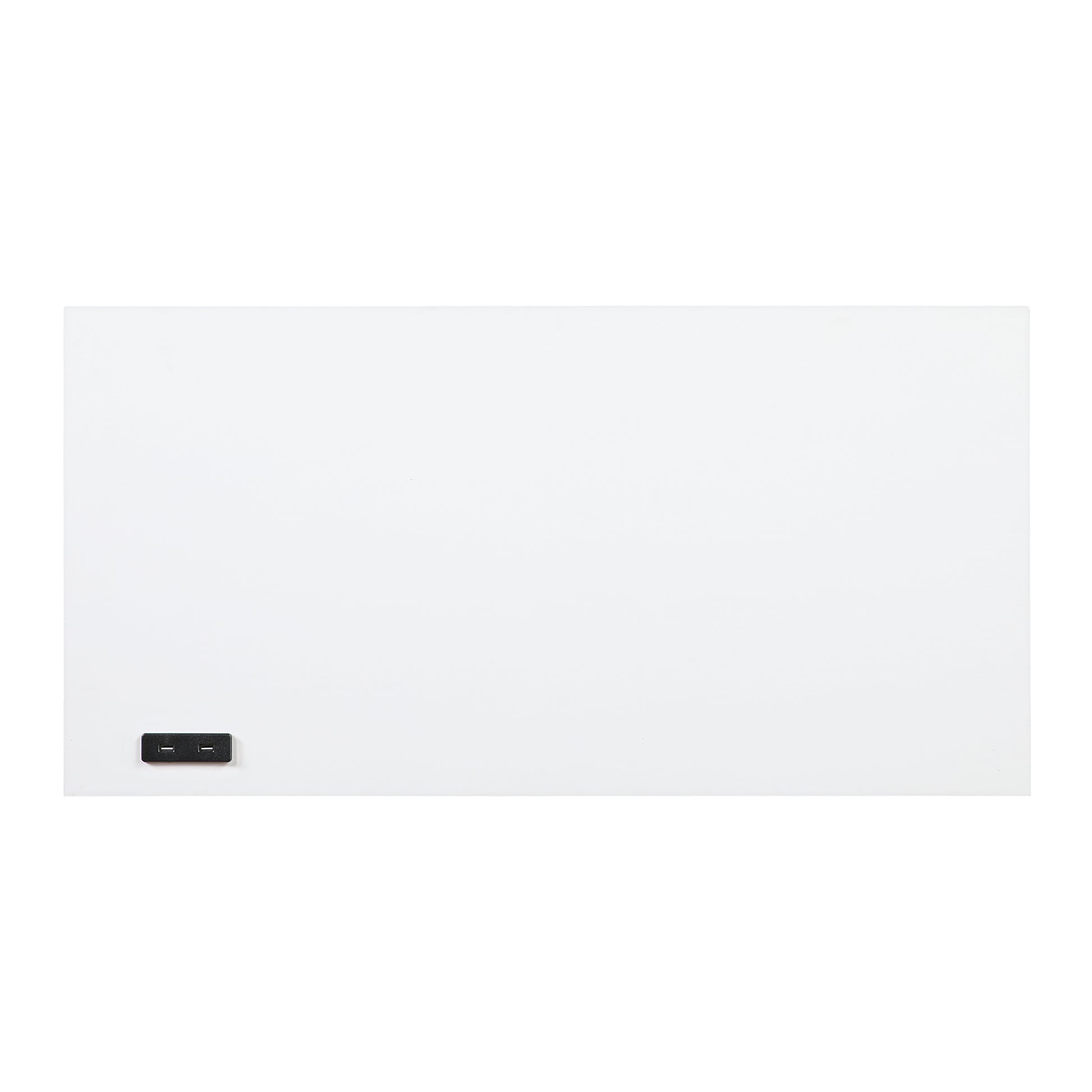 Desks And Stool Set 3Pc White Finish Rolling Desk With Casters, 2 Charging Ports Home Office Furniture White Computer Desk Primary Living Space Contemporary Desk Rectangular Wood