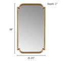 Gold Soped Wood Wall Mirror Gold Mdf