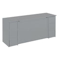 Full Size Murphy Bed With Drawers, Cabinets And Usb Ports,Gray Full Gray Mdf Lvl