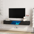 Floating Tv Stand Wall Mounted With 16 Color Leds,69