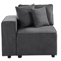Grey Left Facing Loose Back Accent Chair Grey Primary Living Space Modern Pine Wood Fabric