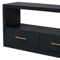Mirod Stylish Tv Stand With Large Storage,Classic Design With Three Drawers And Spacious Surface,Minimalist Metal Handles,Versatile As Tv Console Or Side Cabinet Black 70 79 Inches Mdf
