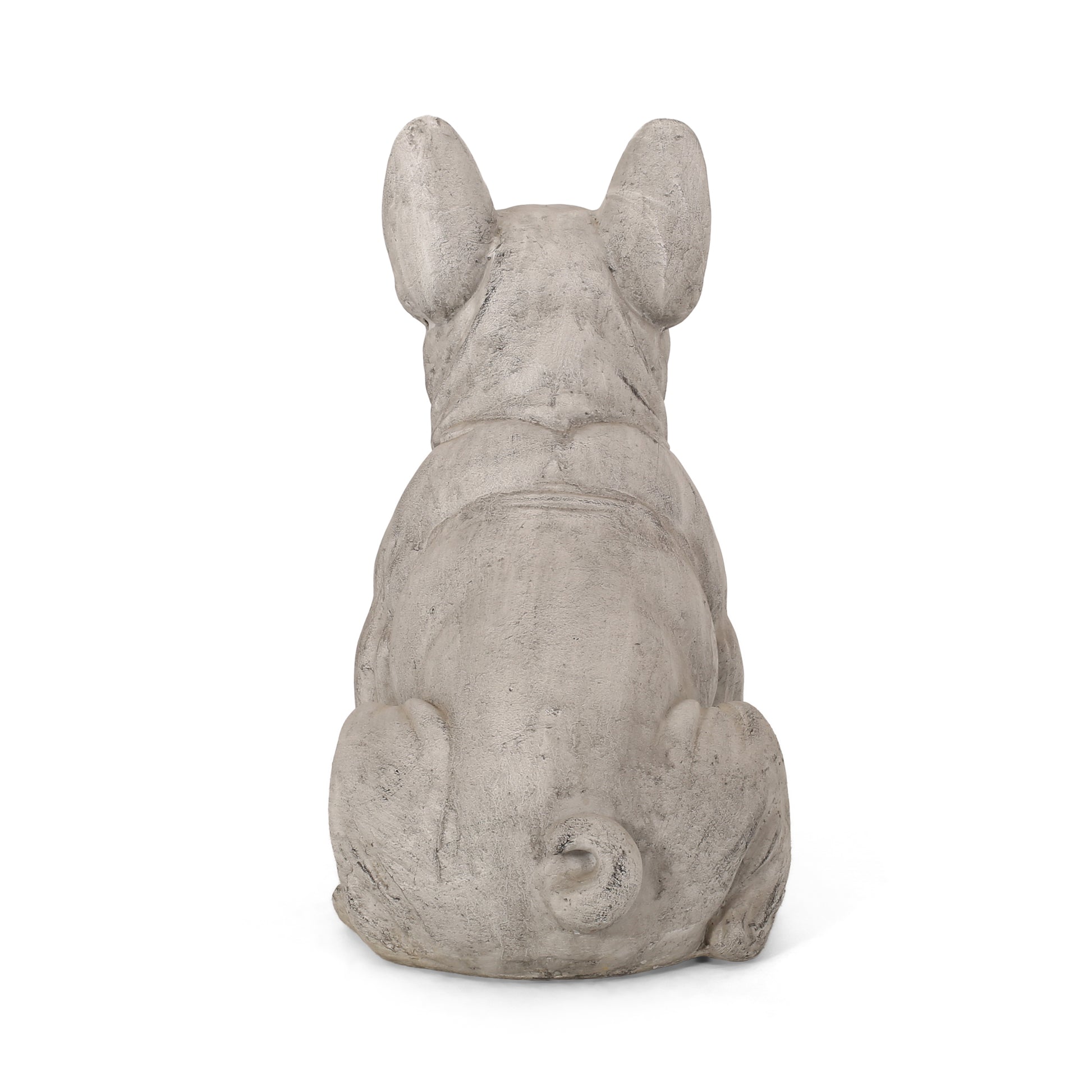 Dog Garden Sculpture White Glass