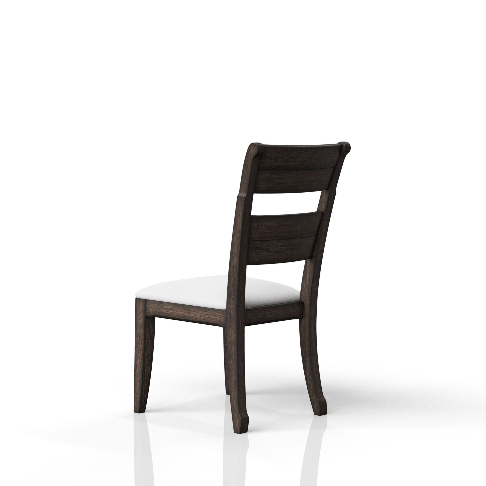 Chocolate Upholstered Seat Side Chair Chocolate Solid Wood Mdf