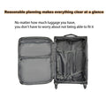 Softside Luggage Expandable 3 Piece Set Suitcase Upright Spinner Softshell Lightweight Luggage Travel Set 20Inch 24Inch 28Inch Black Fabric Plastic