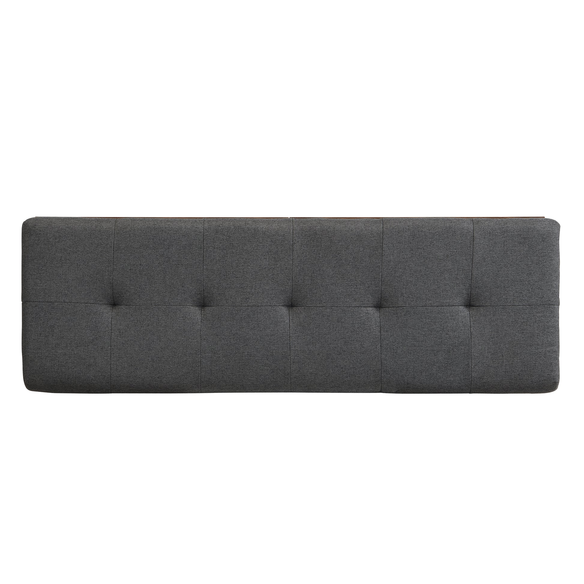 49" Shoe Storage Bench Entryway Shoe Cabinet Storage Ottoman With Padded Seat Cushion And Double Doors For Entryway, Hallway And Bedroom, Dark Grey Cushioned Dark Gray Linen Or Linen Blend Solid