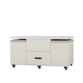 Modern Lift Up Coffee Table With 4 Stools Set For Living Room Expandable 1 Hidden Storage 2 Drawers Space Saving Folding Dining Table White Mdf