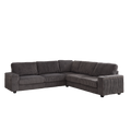 110 Inch Oversized Corduroy Corner Sofa,L Shaped Corner Couch With Two Storage Spaces,Usb Port & T Pyce Port And Cup Holderdeep Seat Comfy Upholstered Couches For Living Room Not Freely Combinable Dark Grey Corduroy 5 Seat