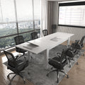 Dining Table106.3 In Large Extendable Kitchen Table White Mdf