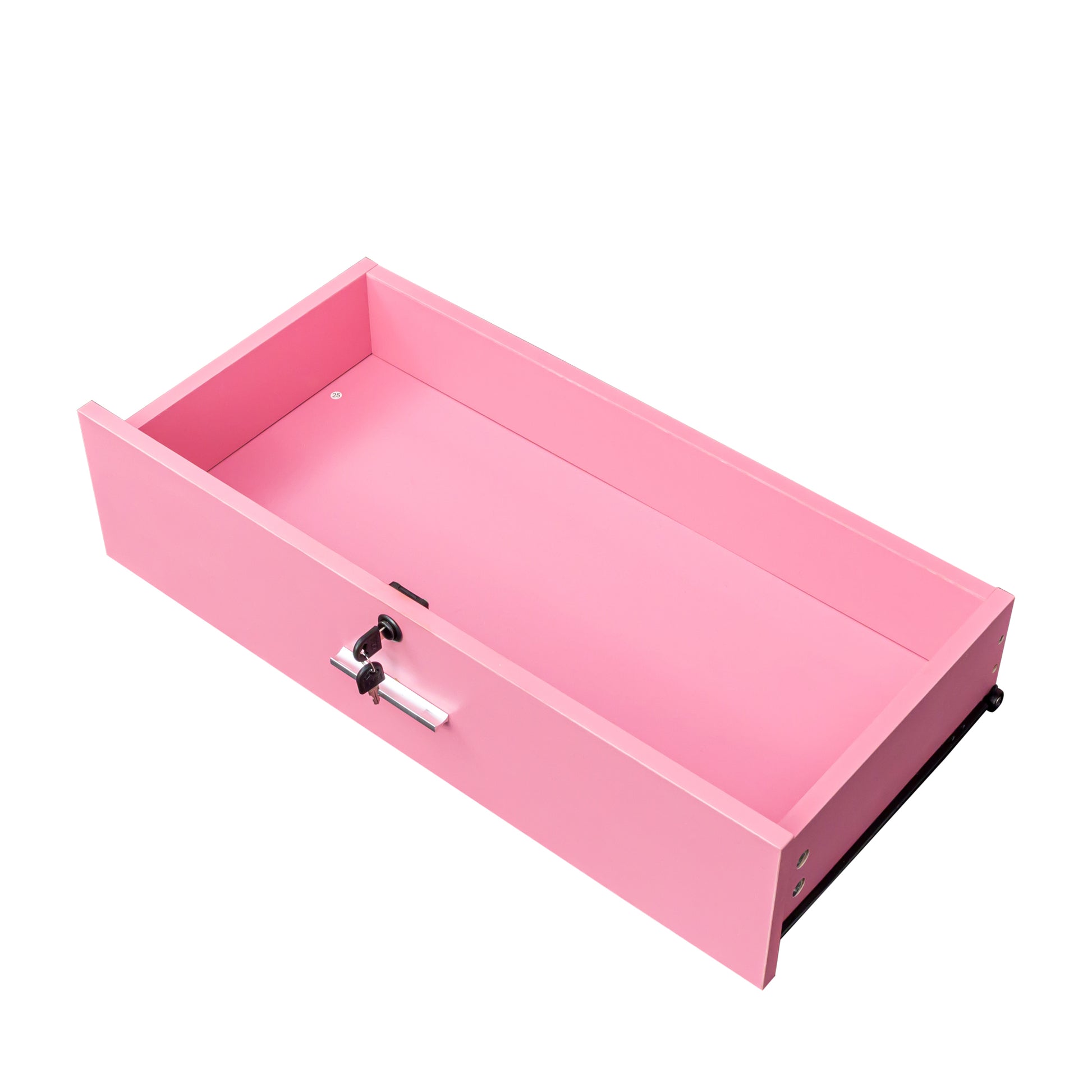 Locking Beauty Salon Storage Cabinet Hair Dryer Holder Stylist Equipment Drawer Pink Mdf