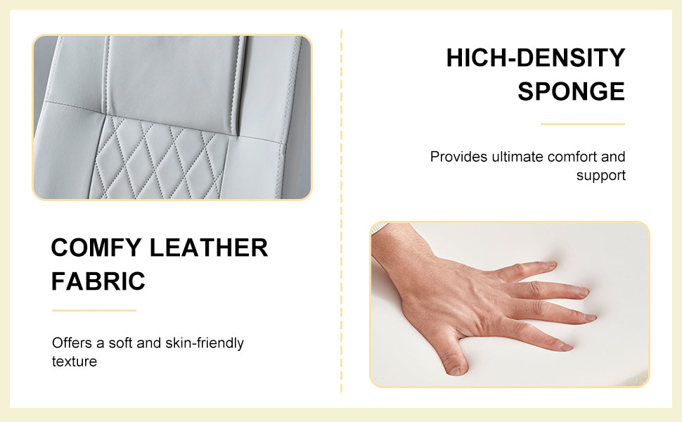 Table And Chair Set.36.6"Round Clear Glass Dining Table With A Unique Shape With Ring Shaped Gathered Silver Metal Legs.Paired With 4 Light Gray High Quality Pu Dining Chairs With Silver Metal Legs.