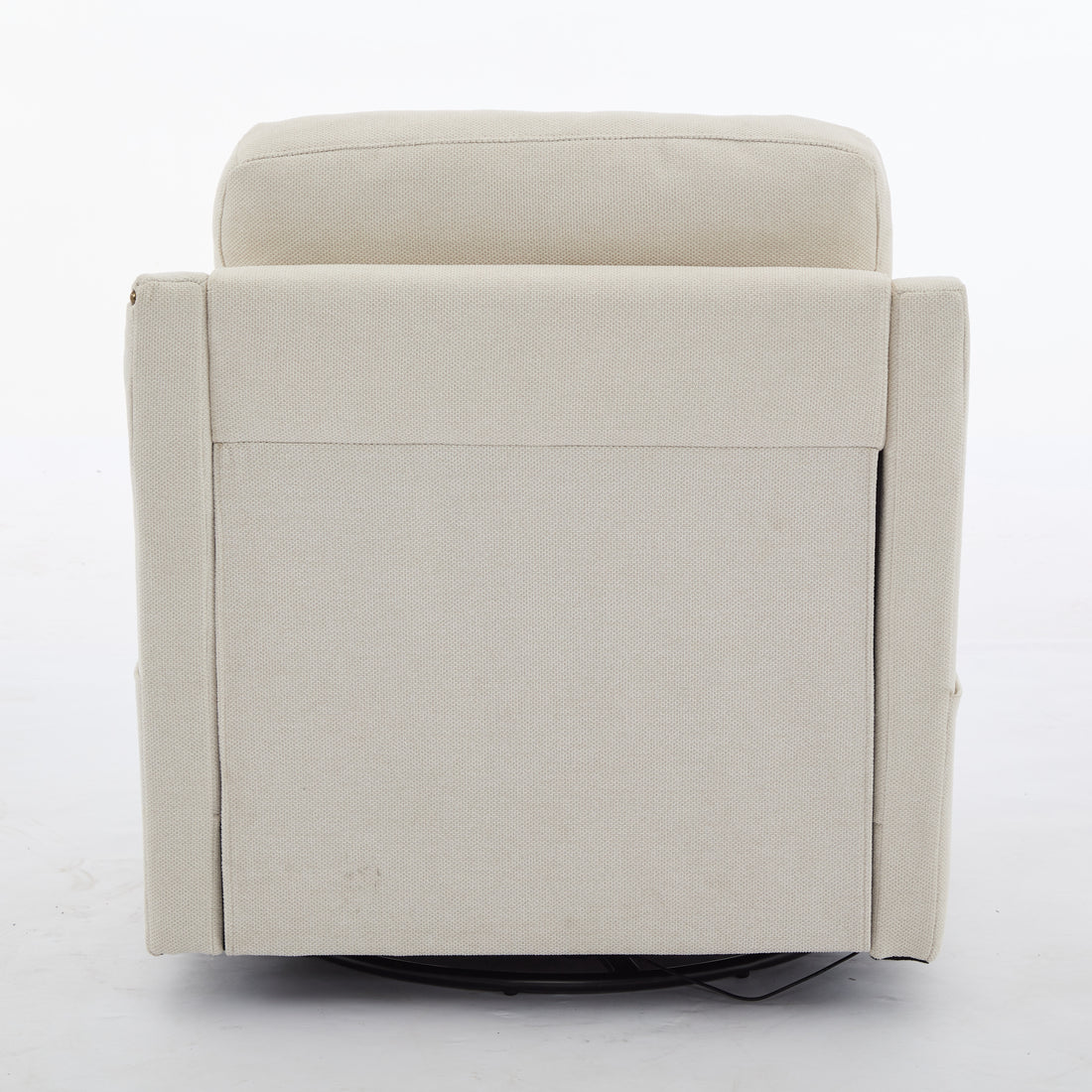Cream White Fabric Swivel Rotating Accent Chair With Usb And Magazine Book For Living Room And Hotel Bed Room Cream White White Primary Living Space American Design,Classic,Modern Pine Foam Wood Fabric