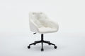 Elegent Velvet Office Chair With Wheels, Makeup Vanity Chair Height Adjustable For Teens Women Girls, Comfy Swivel Modern Leisure Armchair For Home Office, Bedroom, Study And Vanity. Beige Beige Primary Living Space Luxury,Modern Foam Iron