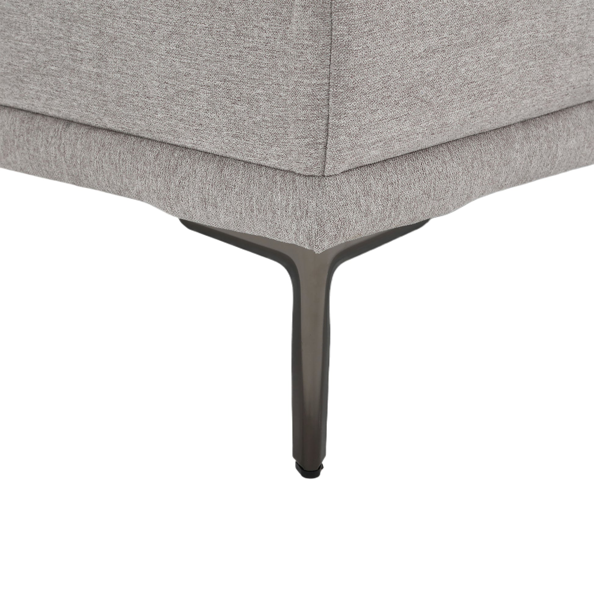 United Linen Sofaaccent Sofa Seat Sofa With Metal Feet Light Gray Linen 3 Seat