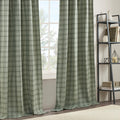 Plaid Rod Pocket And Back Tab Curtain Panel With Fleece Lining Multicolor Polyester