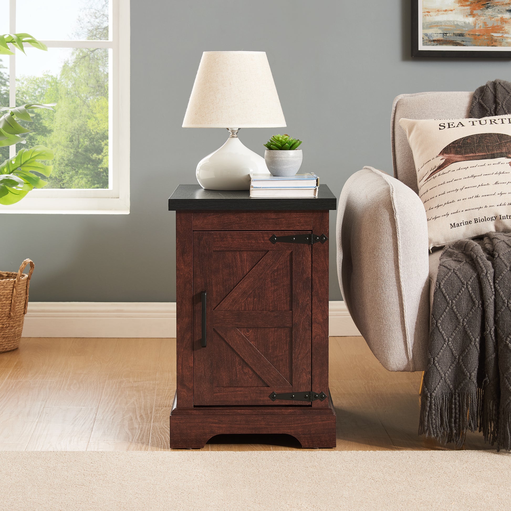 Farmhouse Coffee Table & End Table Barn Design Center Table Rustic Cocktail Table With Hinged Lift Top And End Table Oak Mdf