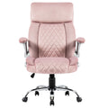 Swivel Office Room Chair Executive Desk Chair Velvet Caster Metal Pink Office Foam Dry Clean American Design,Cute,Modern Handle Office Chairs Foam Adjustable Height Velvet