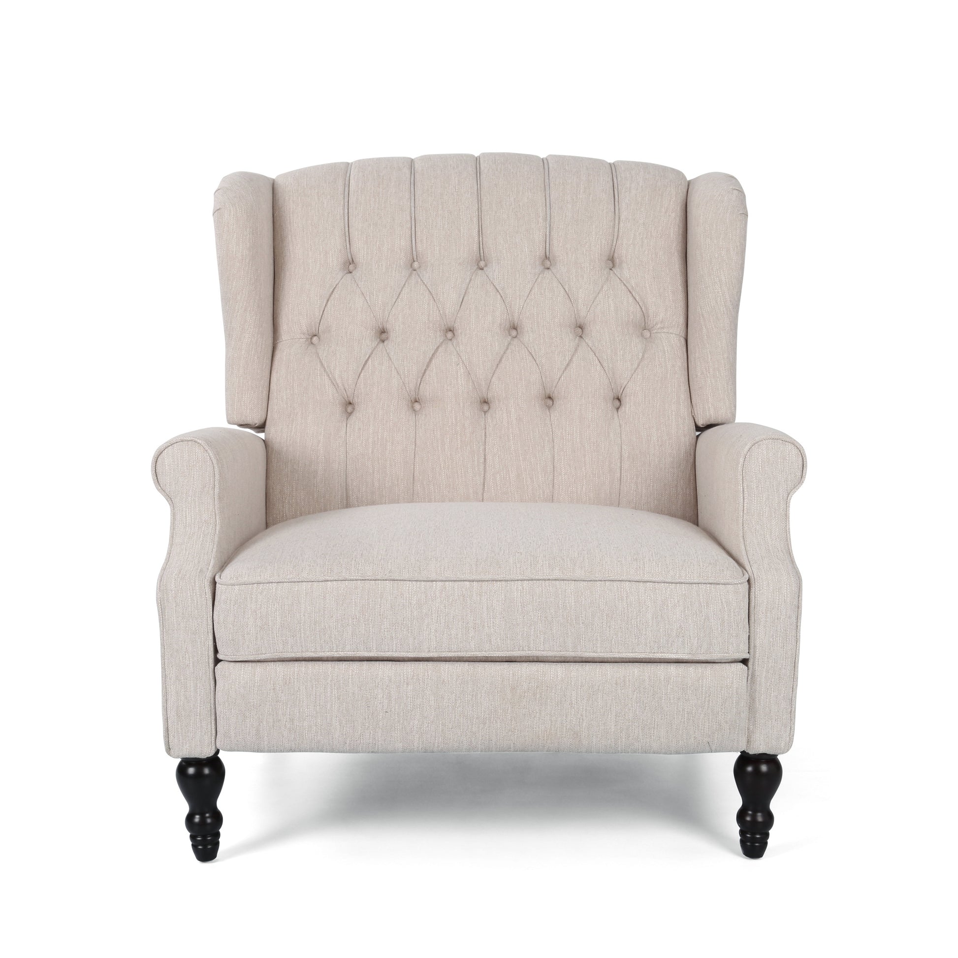 One And Half Seater Recliner Beige Fabric