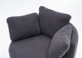 029 Teddy Fabric Swivel And Storage Chair With Back Cushion For Living Room,Dark Gray Dark Gray Primary Living Space Modern Foam Teddy