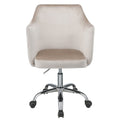 Champagne And Chrome Swivel Office Chair Solid Silver Grey Office Foam Rectangular Modern Office Chairs Solid Back Swivel Velvet