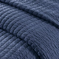 3 Piece Quilt Set Navy King Cal King King Navy Polyester