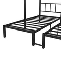 Twin Over Twin & Twin Bunk Beds For 3, Twin Xl Over Twin & Twin Bunk Bed Metal Triple Bunk Bed, Black Black Metal