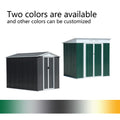 Outdoor Storage Sheds 6Ftx4Ft Pent Roof Green Green Garden & Outdoor Metal