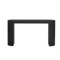 Curved Design Console Table With Unique Vertical Stripe Design ,Suitable For Living Room,Study And Entrance Black Mdf