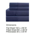 Lanester 4 Piece Queen Size Microfiber Deep Pocket Sheet Set The Urban Port, Blue Blue Microfiber