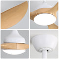 56 Inch Modern S Dimmable Led Light Quiet Dc Reversible Motor For Indoor & Outdoor White Abs