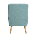 Accent Chair With Ottoman Set, Fabric Armchair With Wood Legs And Adjustable Backrestmid Century Modern Comfy Lounge Chair For Living Room, Bedroom, Reading Room And Study Green Textile 1 Seat