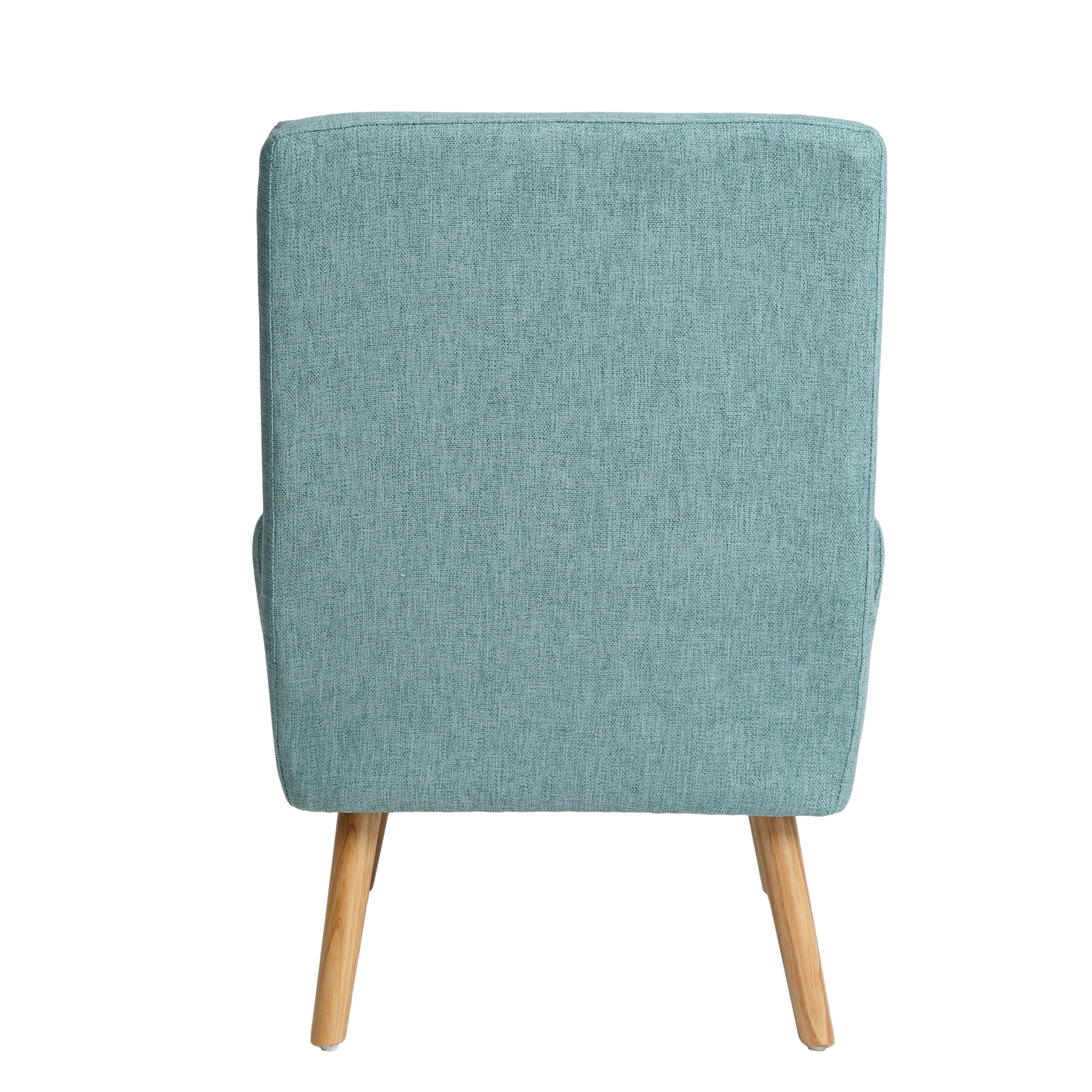 Accent Chair With Ottoman Set, Fabric Armchair With Wood Legs And Adjustable Backrestmid Century Modern Comfy Lounge Chair For Living Room, Bedroom, Reading Room And Study Green Textile 1 Seat