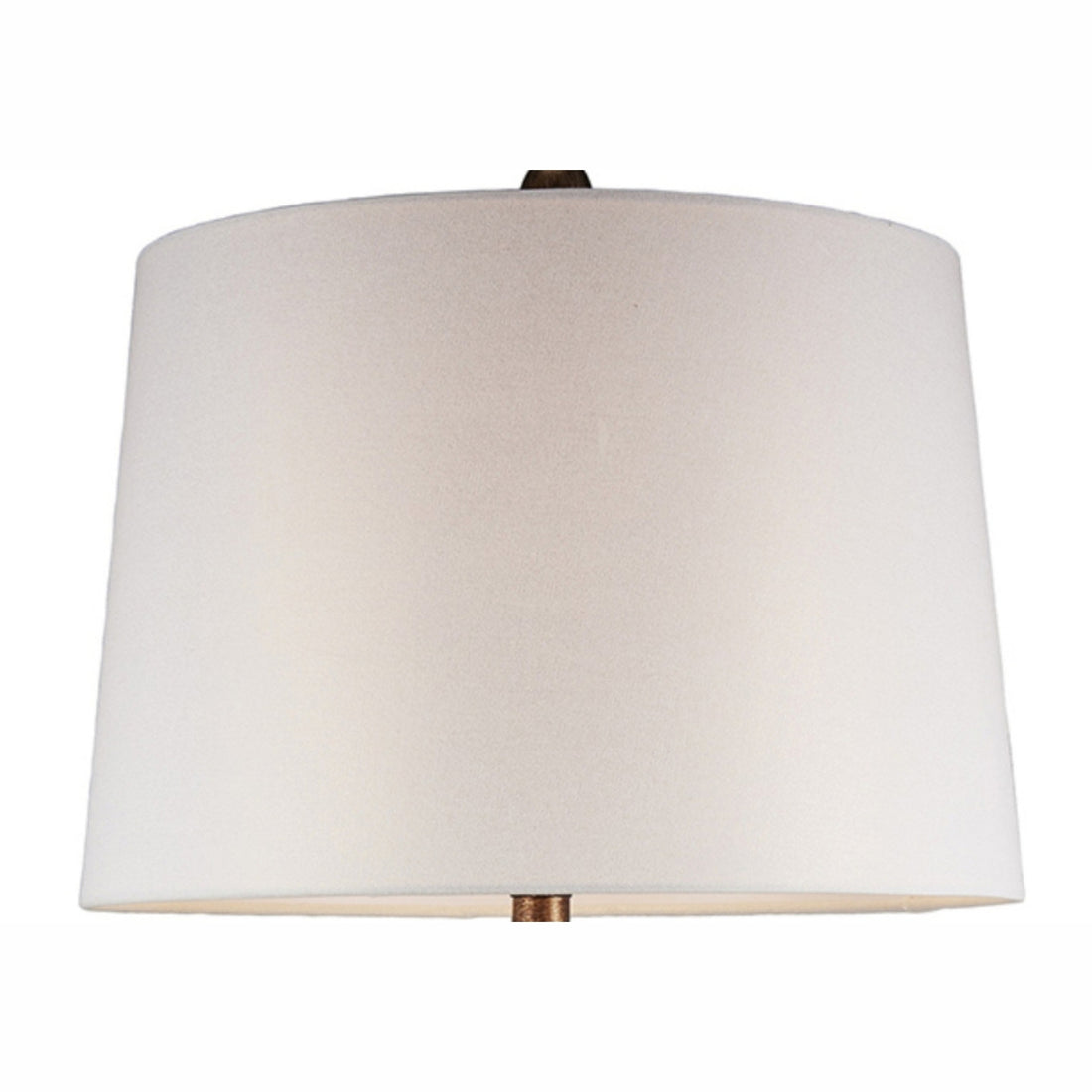 28.25" Tall Polyresin Table Lamp "Everly" With Brown Finish, White Shade Brown Polyresin