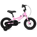 A12117 Ecarpat Kids' Bike 12 Inch Wheels, 1 Speed Boys Girls Child Bicycles For 2 3 Years, With Removable Training Wheels Baby Toys, Front V Brake, Rear Holding Brake Pink Polyurethane Foam 3 To 4 Years Carbon Steel Outdoor