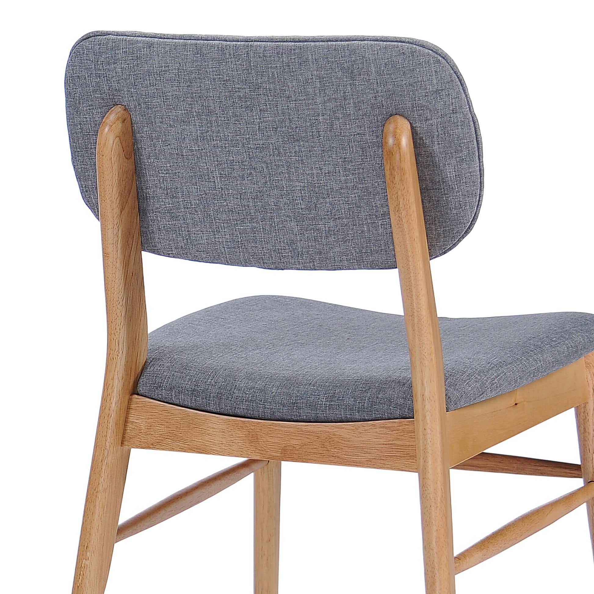 Chair Set Of 2 Gray Fabric