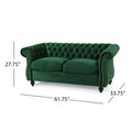 Seat Sofa Emerald Velvet 2 Seat