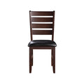 Urbana Black Synthetic Leather & Cherry Finish Side Chair Set Of 2 Cherry Synthetic Wood