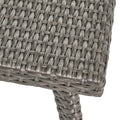 Honolulu 4Pc Pe Wicker Set Kd Grey Pe Rattan Iron Waterproof Fabric